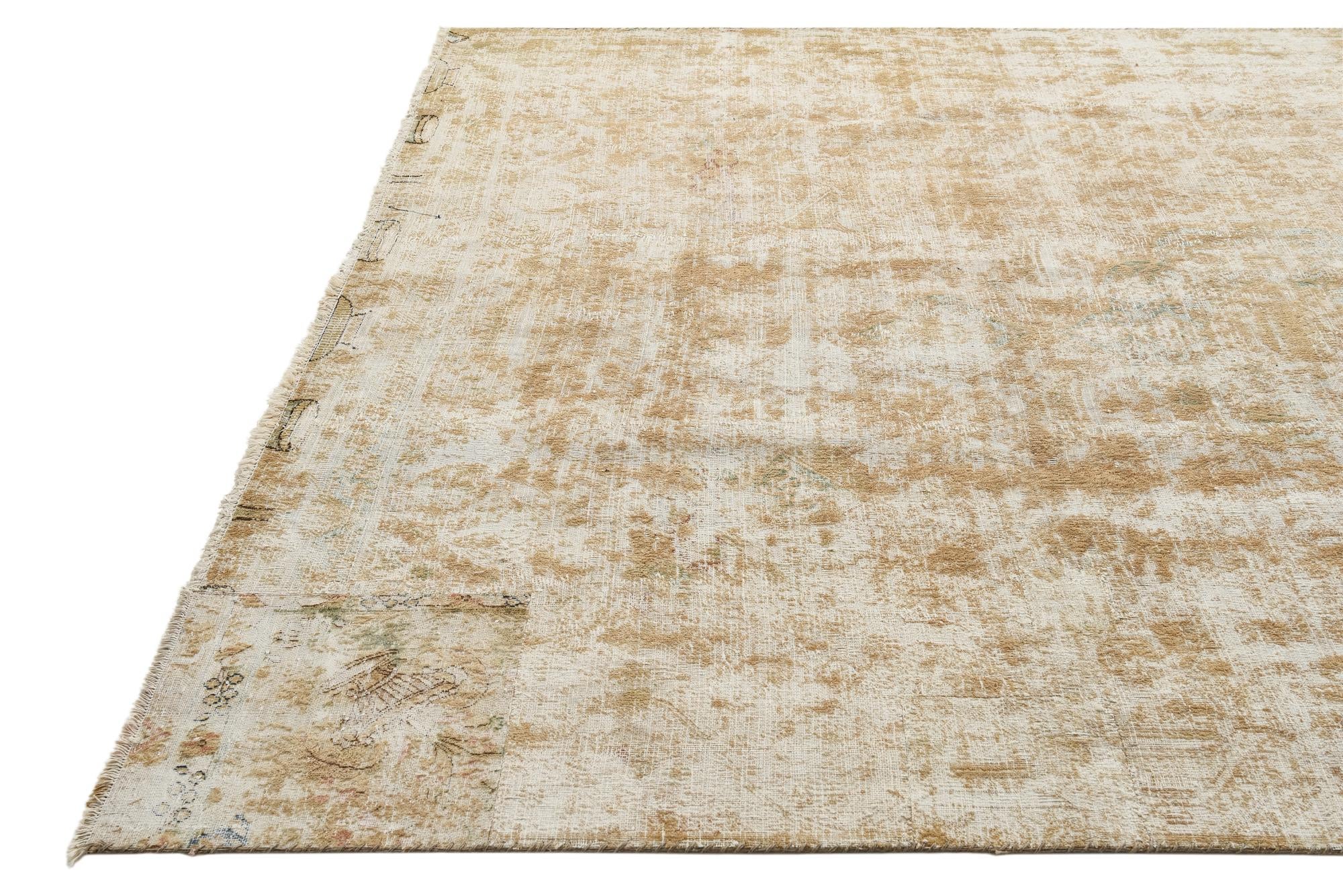 7' 7 x 11' Hand Knotted Ultra Vintage Persian Wool Rug