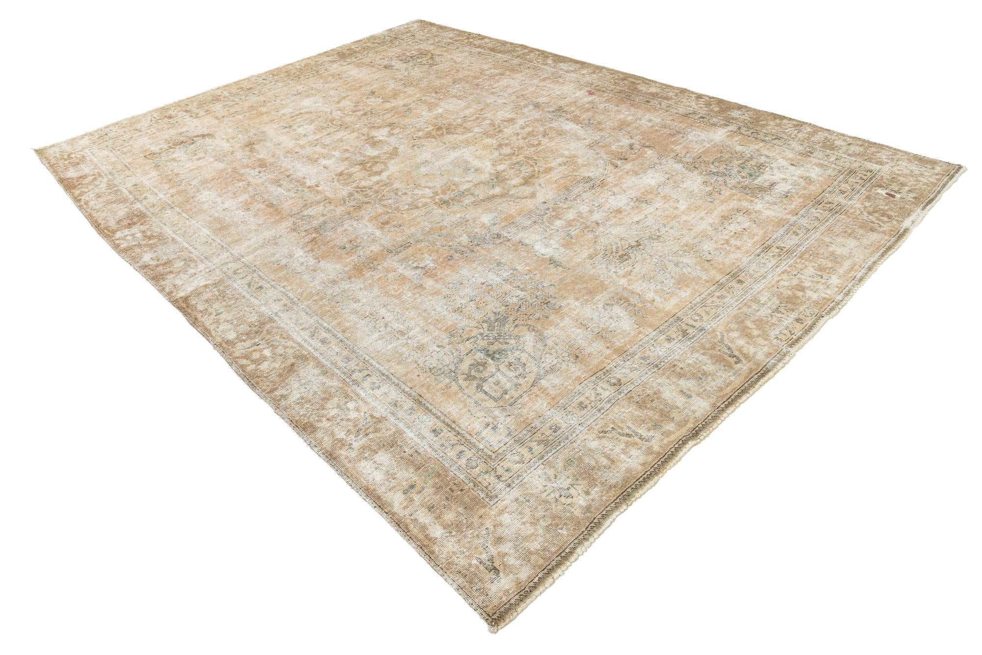8' 10 x 11' 10 Hand Knotted Ultra Vintage Persian Wool Rug