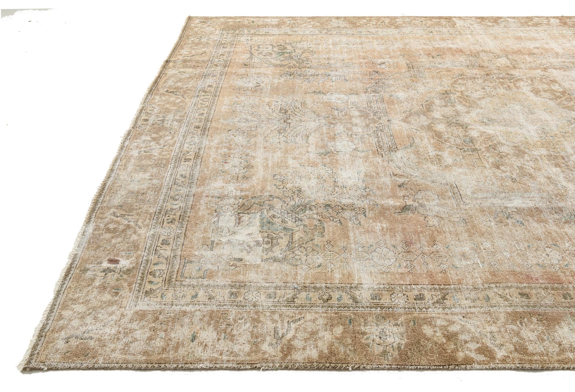 8' 10 x 11' 10 Hand Knotted Ultra Vintage Persian Wool Rug