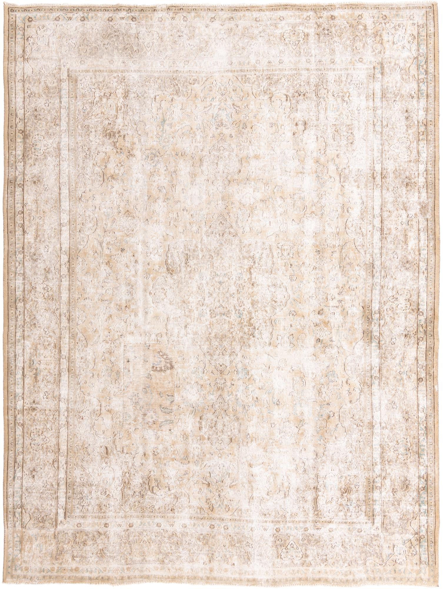 9' 5 x 12' 8 Hand Knotted Ultra Vintage Persian Wool Rug