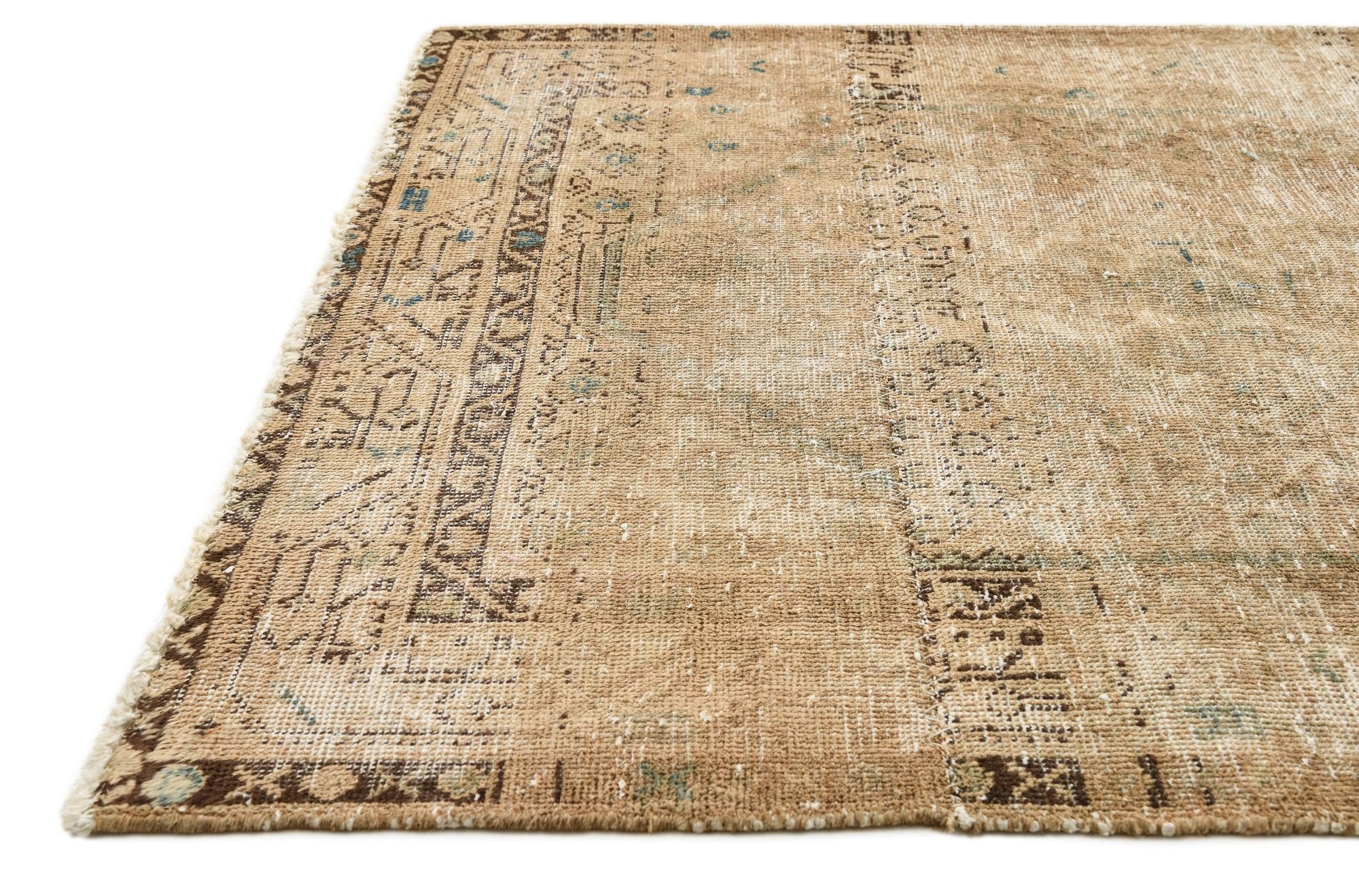 3' 4 x 4' 5 Hand Knotted Ultra Vintage Persian Wool Rug