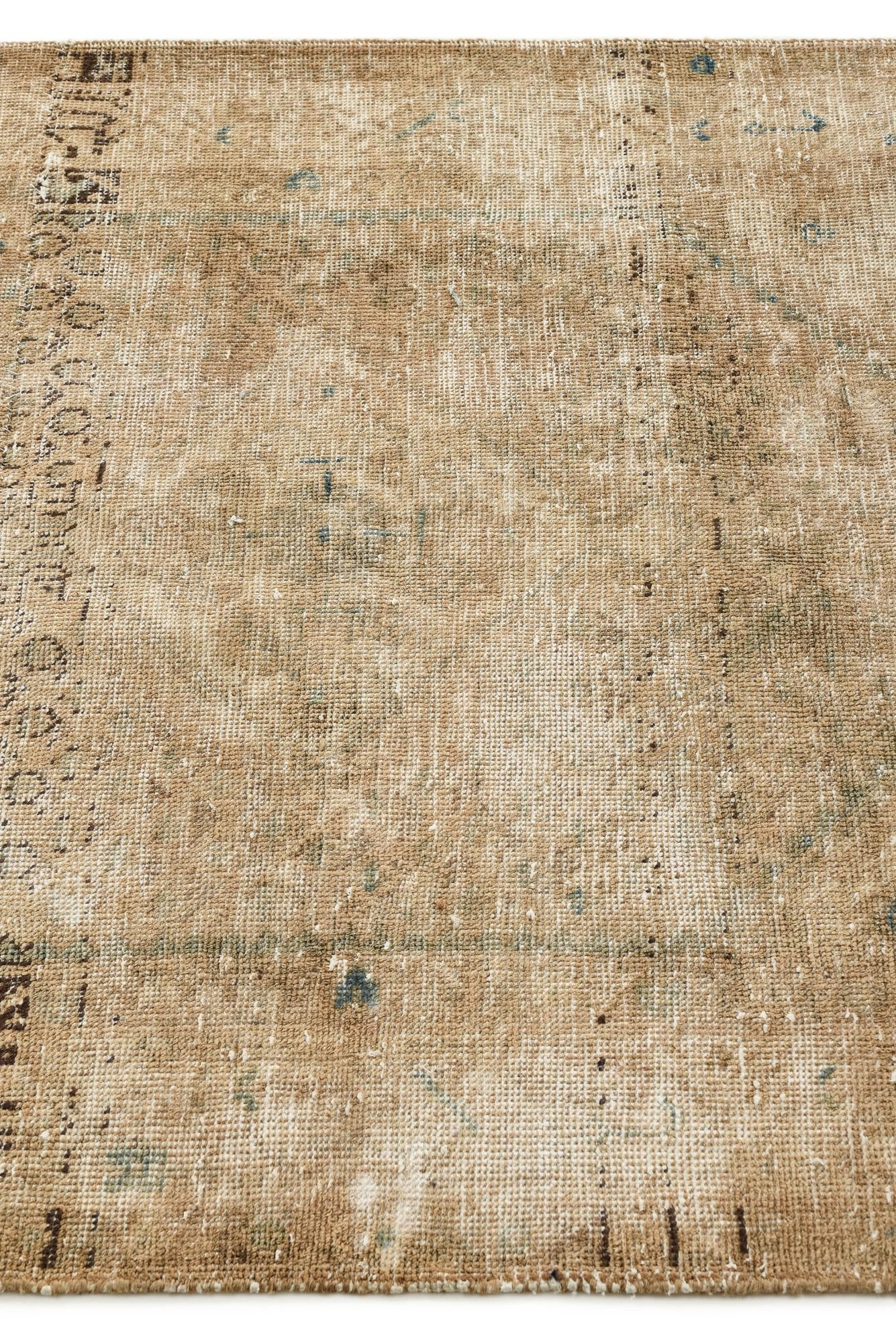 3' 4 x 4' 5 Hand Knotted Ultra Vintage Persian Wool Rug