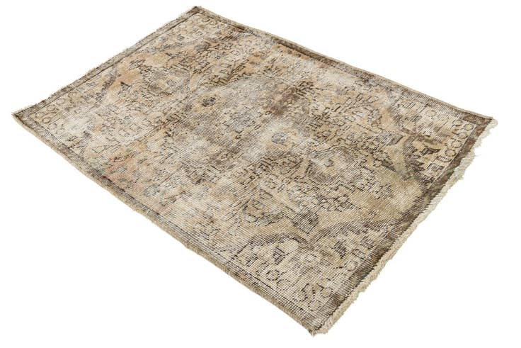 Detail image of 90cm x 140cm anudado a mano Ultra Vintage Alfombra Persa Lana