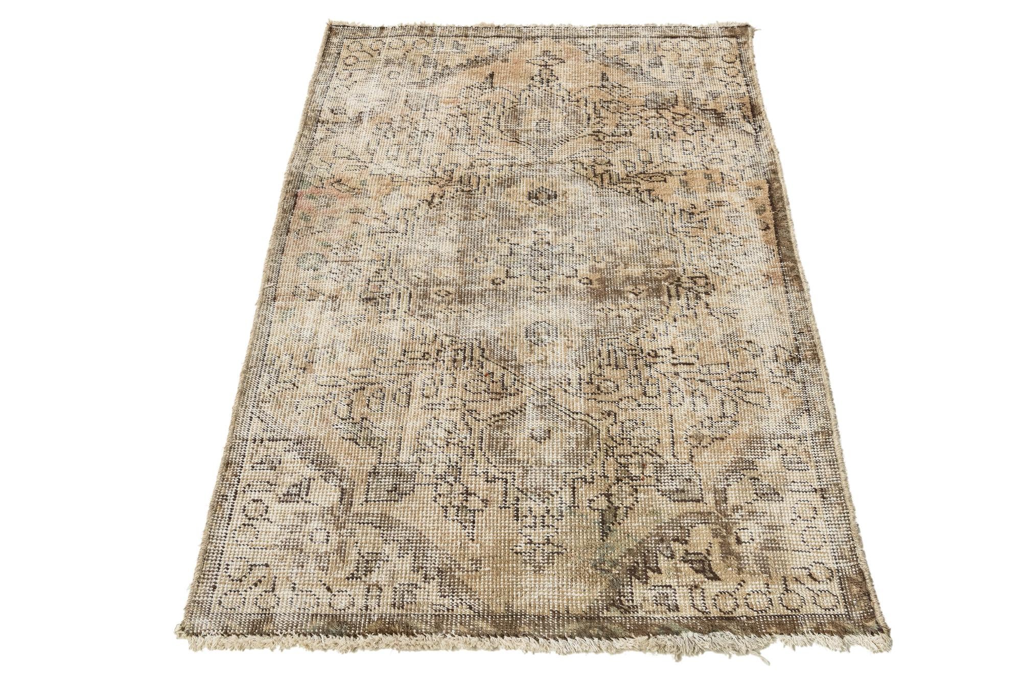 90cm x 140cm anudado a mano Ultra Vintage Alfombra Persa Lana