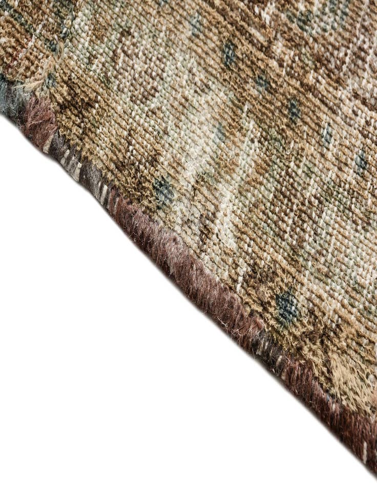 Detail image of 6' 7 x 10'  Hand Knotted Ultra Vintage Persian Wool Rug