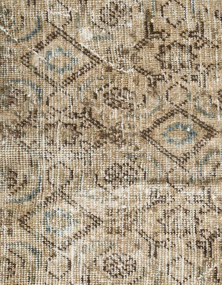 Detail image of 6' 7 x 10'  Hand Knotted Ultra Vintage Persian Wool Rug
