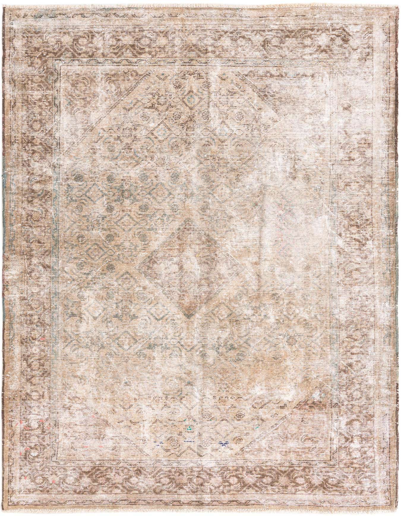 Primary image 6' 7 x 10'  Hand Knotted Ultra Vintage Persian Wool Rug