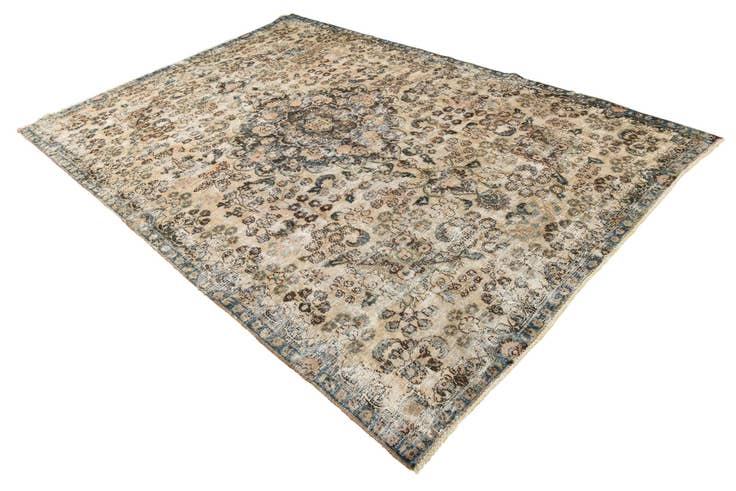 Detail image of 7' 2 x 10' 7 Hand Knotted Ultra Vintage Persian Wool Rug