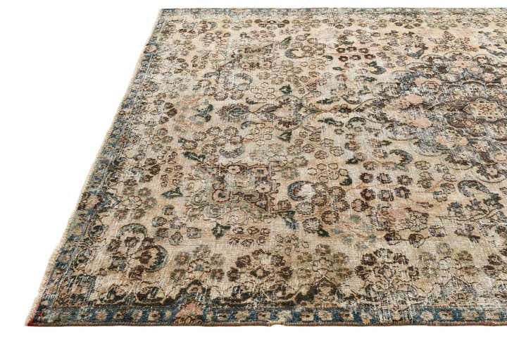 7' 2 x 10' 7 Hand Knotted Ultra Vintage Persian Wool Rug