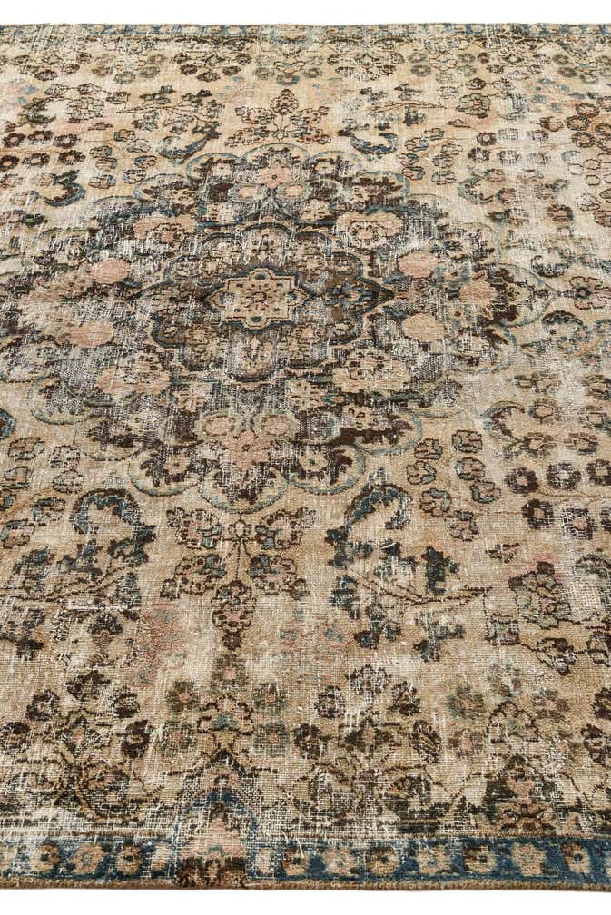 7' 2 x 10' 7 Hand Knotted Ultra Vintage Persian Wool Rug