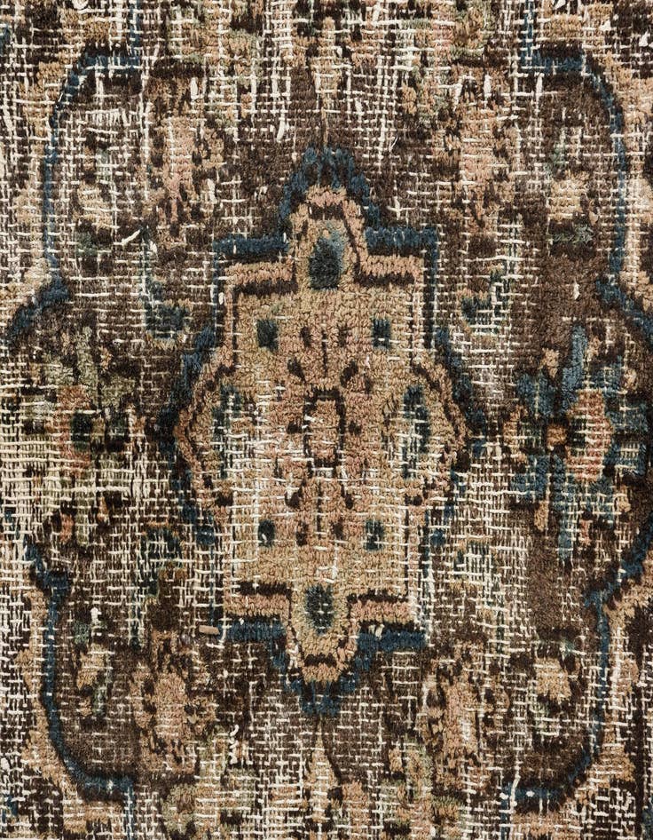 Detail image of 7' 2 x 10' 7  Hand Knotted Ultra Vintage Persian Wool Rug