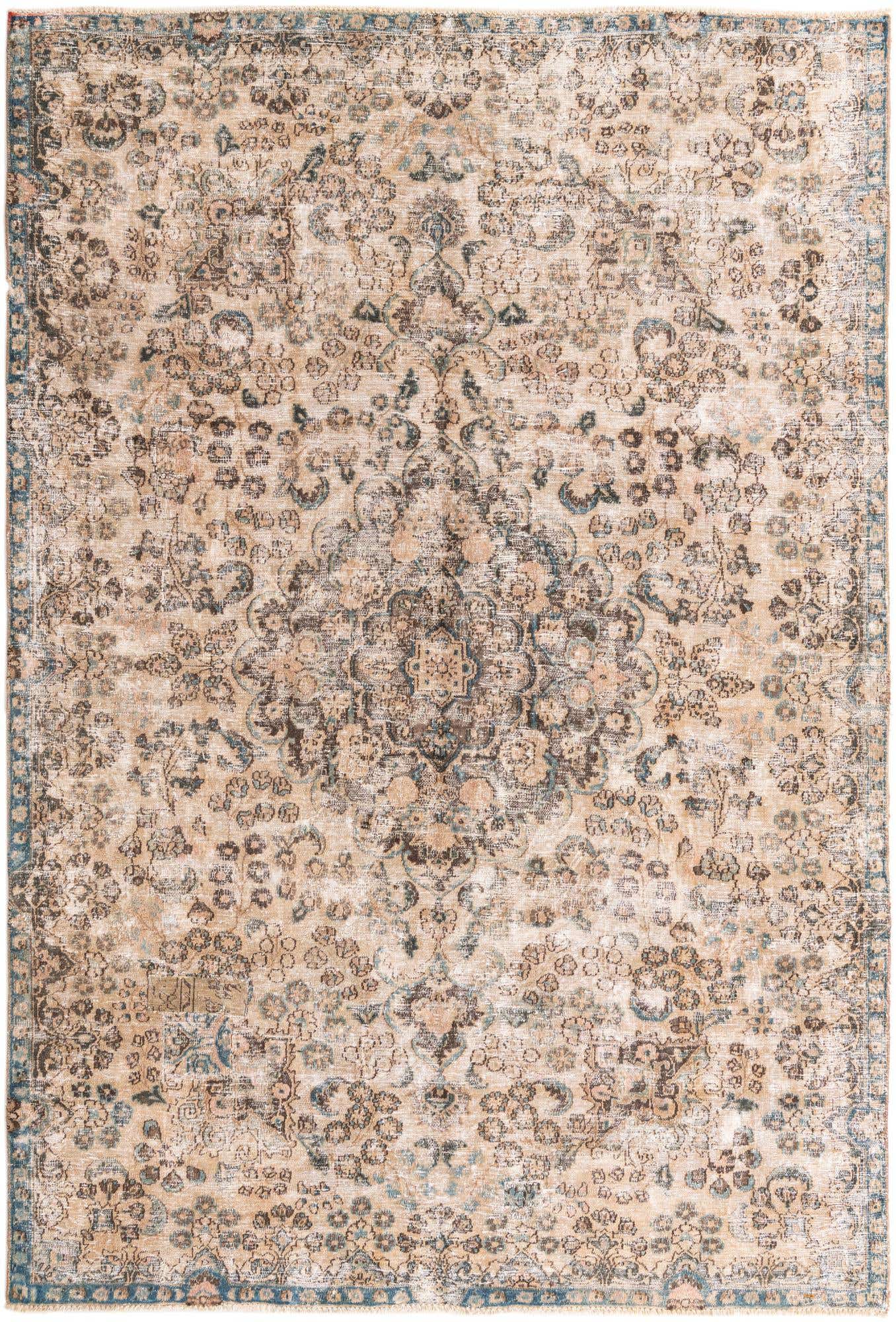 7' 2 x 10' 7 Hand Knotted Ultra Vintage Persian Wool Rug
