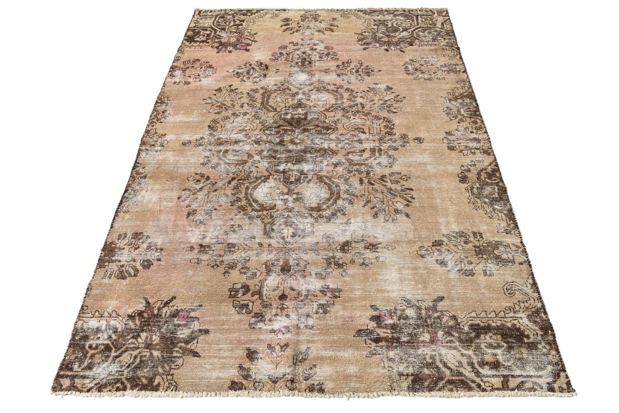 5' 4 x 8' 1 Hand Knotted Ultra Vintage Persian Wool Rug