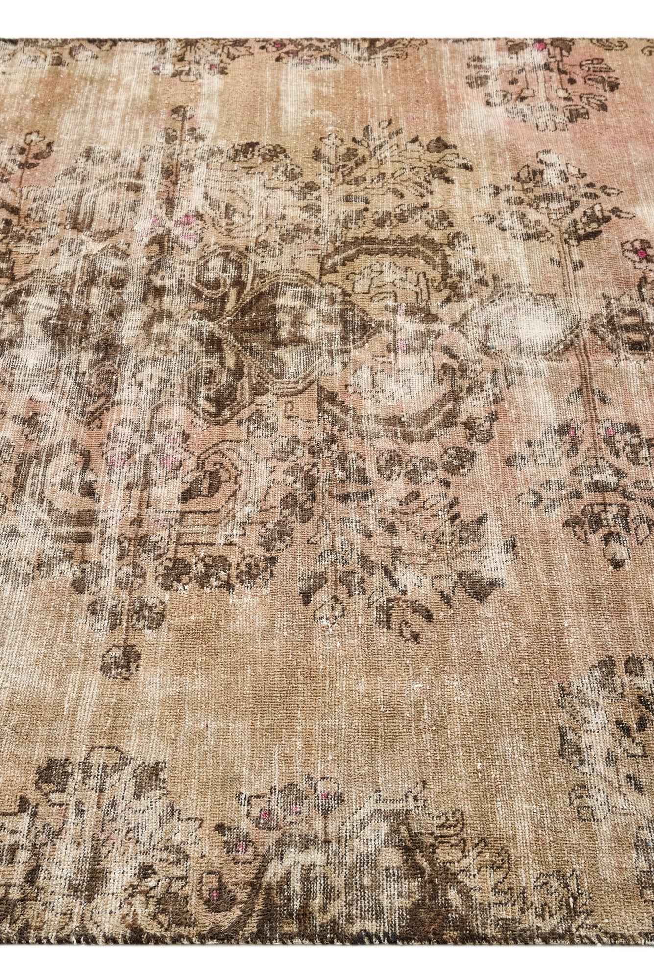 5' 4 x 8' 1 Hand Knotted Ultra Vintage Persian Wool Rug