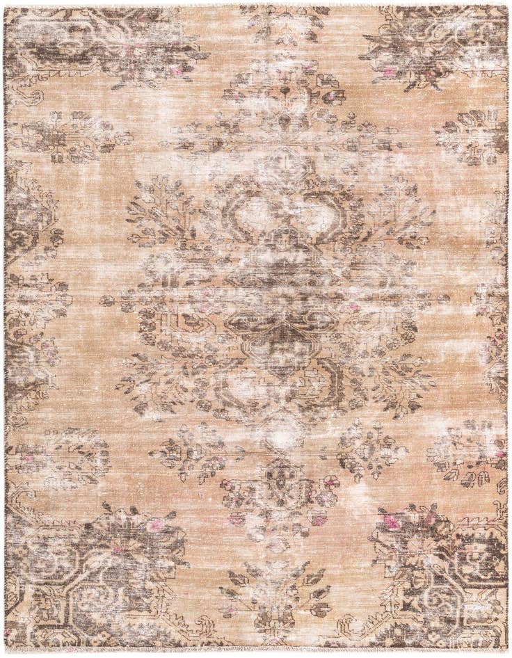 Detail image of 5' 4 x 8' 1 Hand Knotted Ultra Vintage Persian Wool Rug