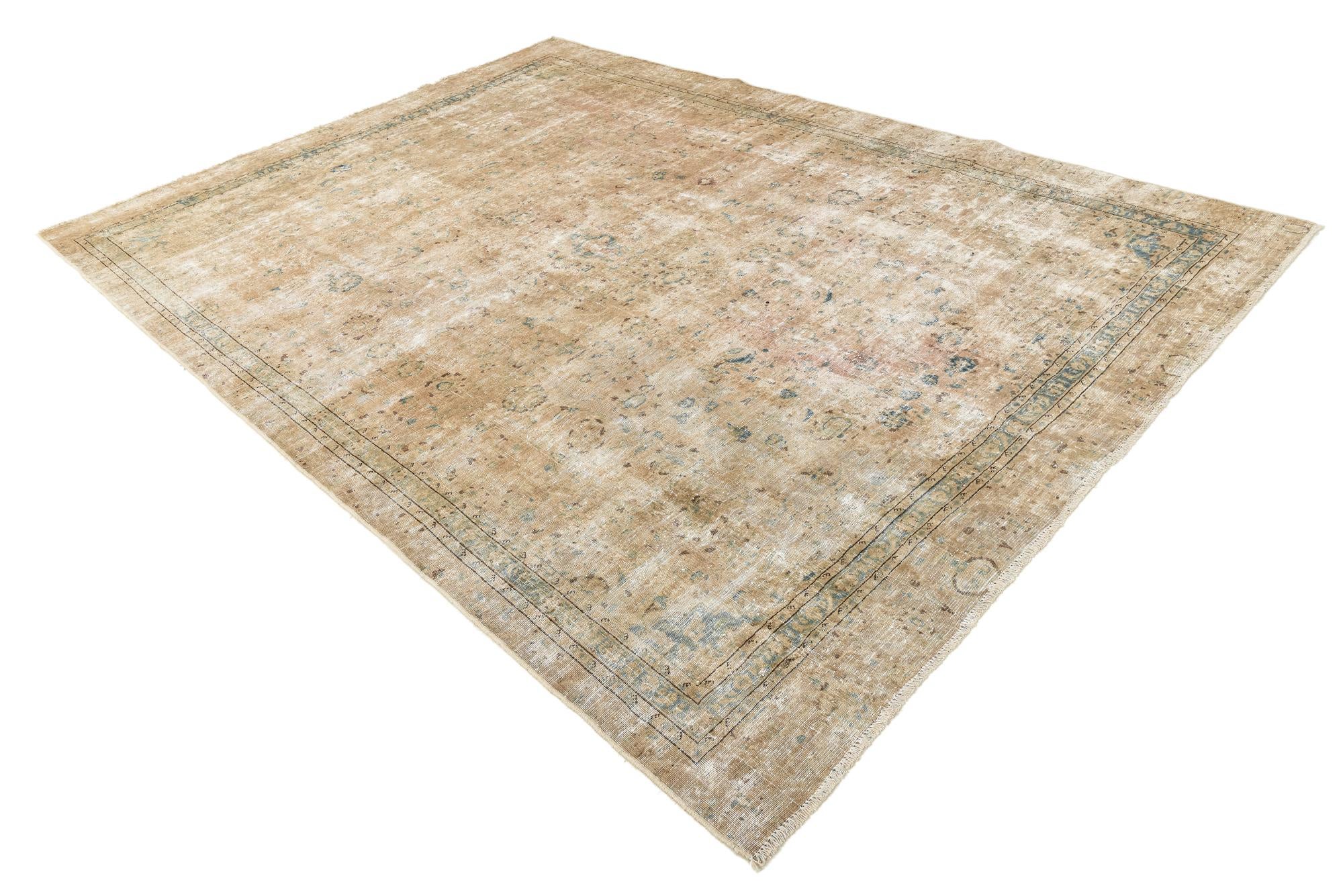 8' 1 x 11' 2 Hand Knotted Ultra Vintage Persian Wool Rug
