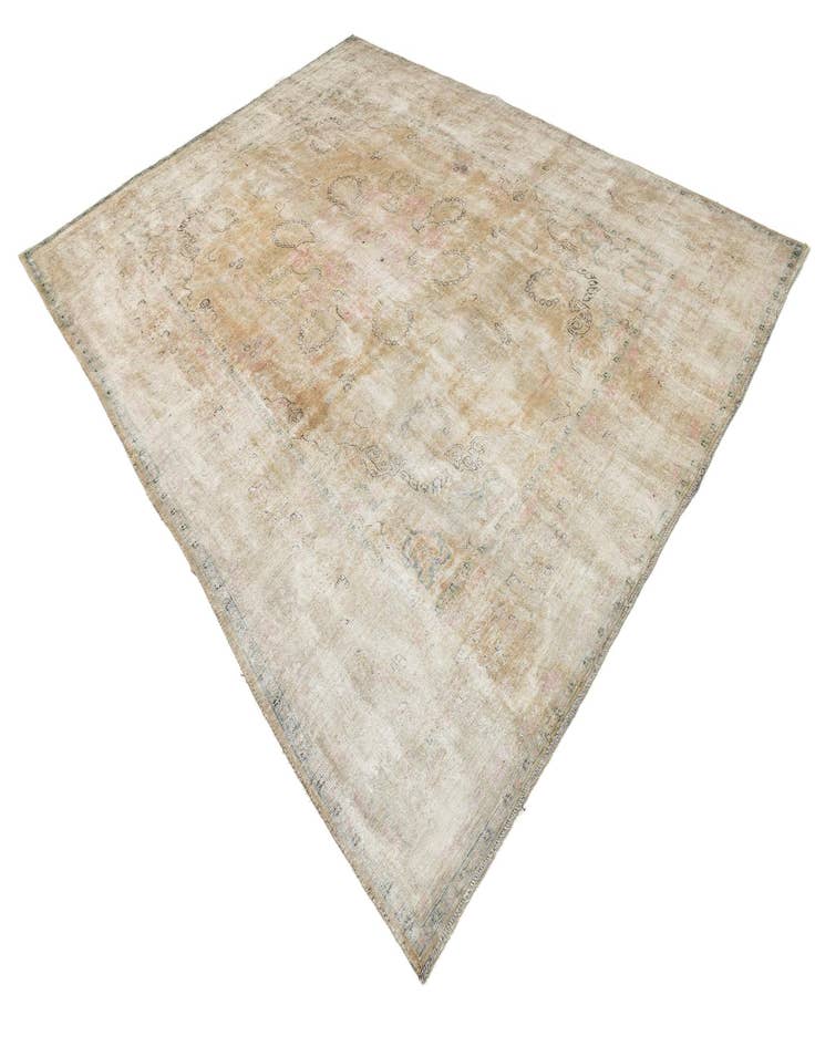 Detail image of 9' 10 x 13'  Hand Knotted Ultra Vintage Persian Wool Rug