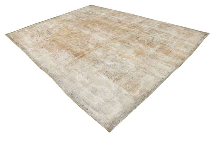 9' 10 x 13' Hand Knotted Ultra Vintage Persian Wool Rug