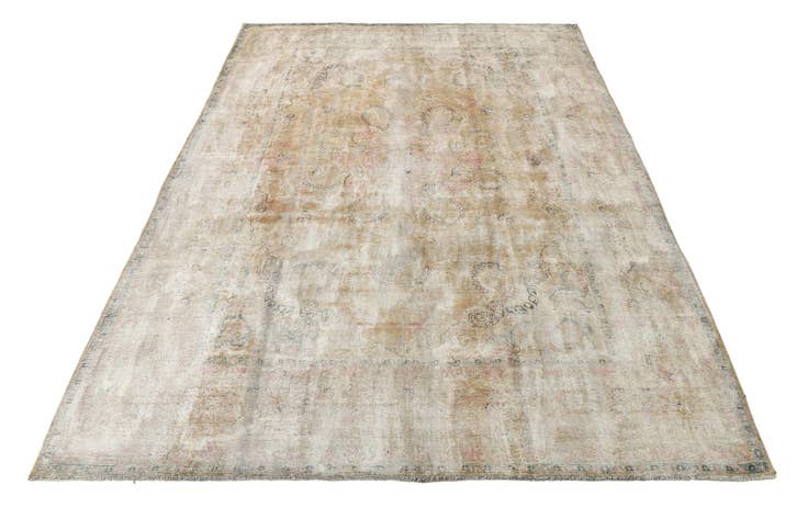 Detail image of 9' 10 x 13' Hand Knotted Ultra Vintage Persian Wool Rug