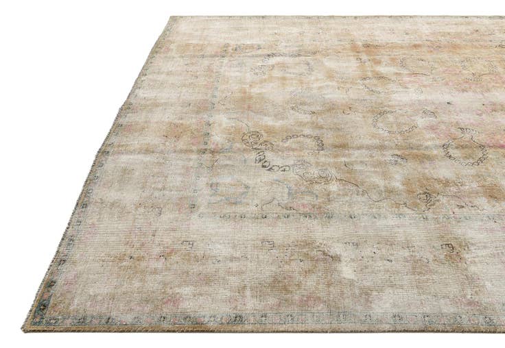 Detail image of 9' 10 x 13' Hand Knotted Ultra Vintage Persian Wool Rug