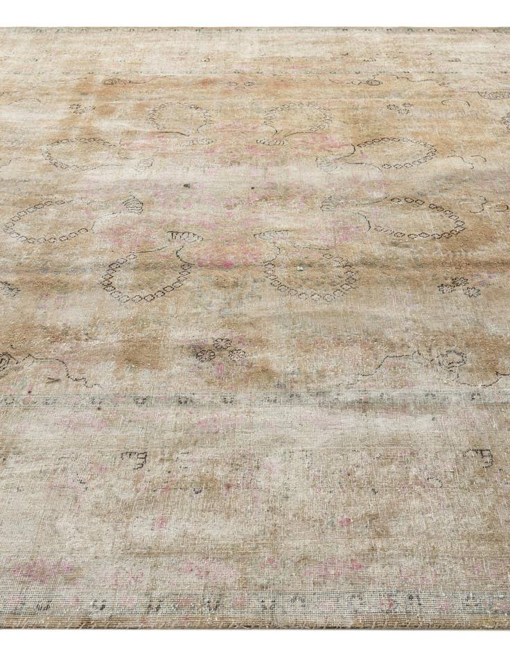 Detail image of 9' 10 x 13'  Hand Knotted Ultra Vintage Persian Wool Rug