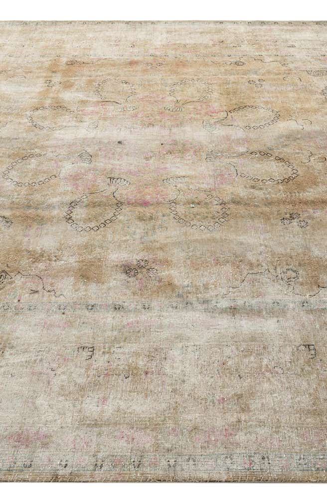 9' 10 x 13' Hand Knotted Ultra Vintage Persian Wool Rug