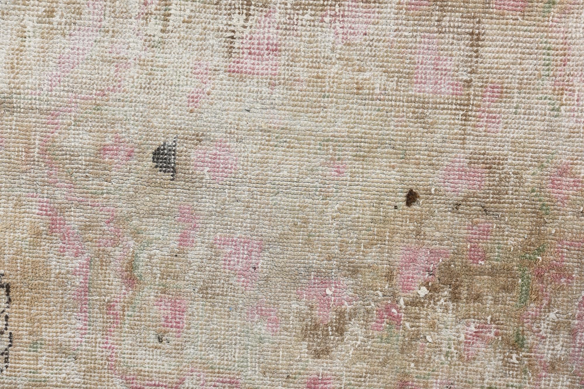 9' 10 x 13' Hand Knotted Ultra Vintage Persian Wool Rug