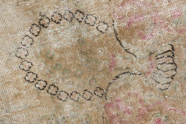 Detail image of 9' 10 x 13' Hand Knotted Ultra Vintage Persian Wool Rug