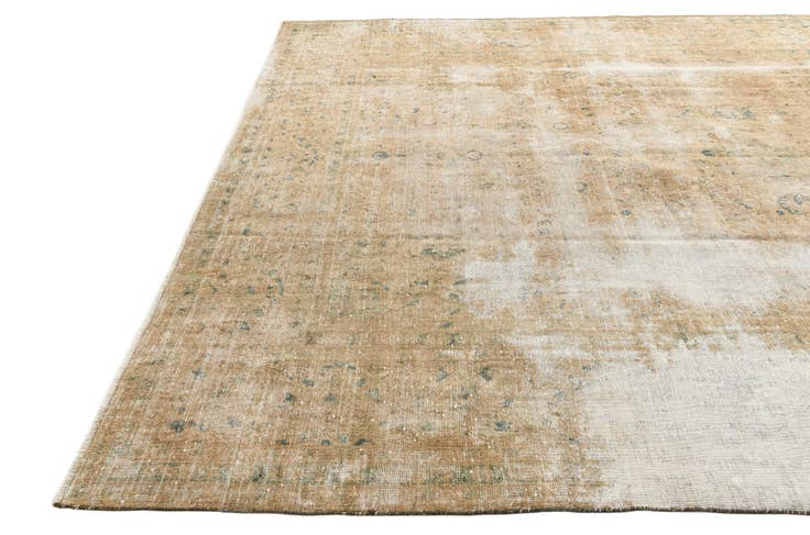 Detailfoto van 295cm x 380cm Handgeknoopt Ultra Vintage Perzisch Wol Vloerkleed