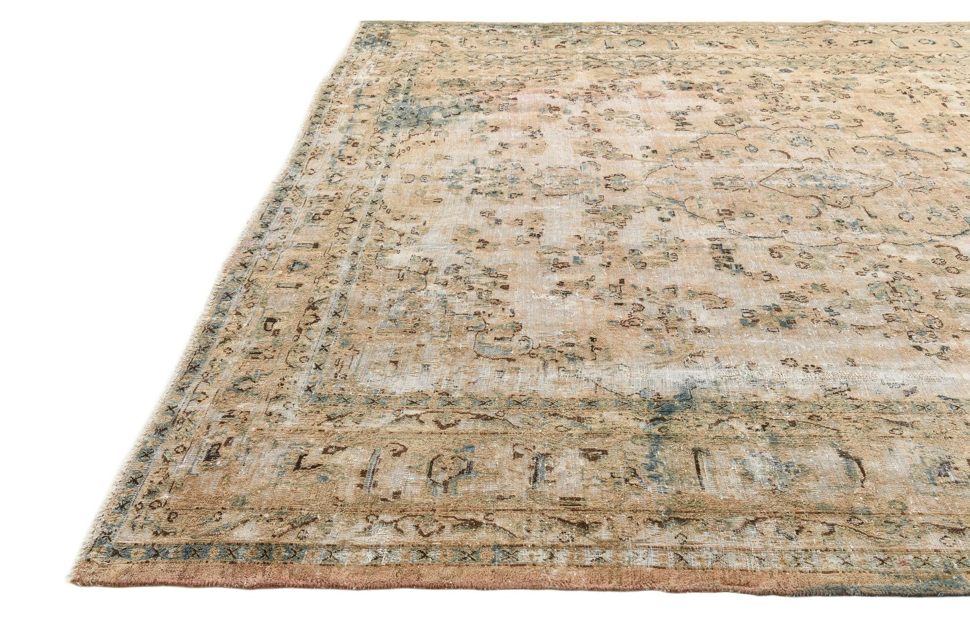 300cm x 365cm anudado a mano Ultra Vintage Alfombra Persa Lana