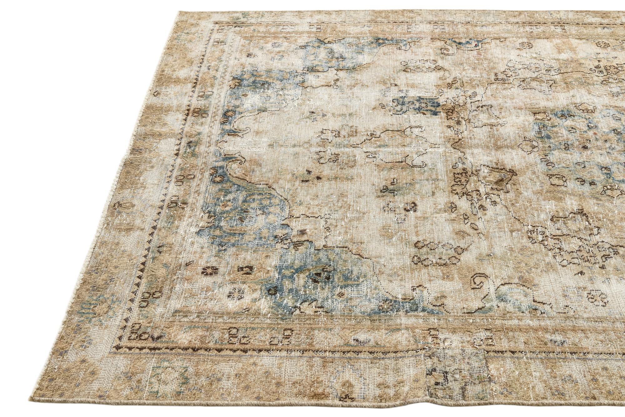 5' 7 x 8' 9 Hand Knotted Ultra Vintage Persian Wool Rug