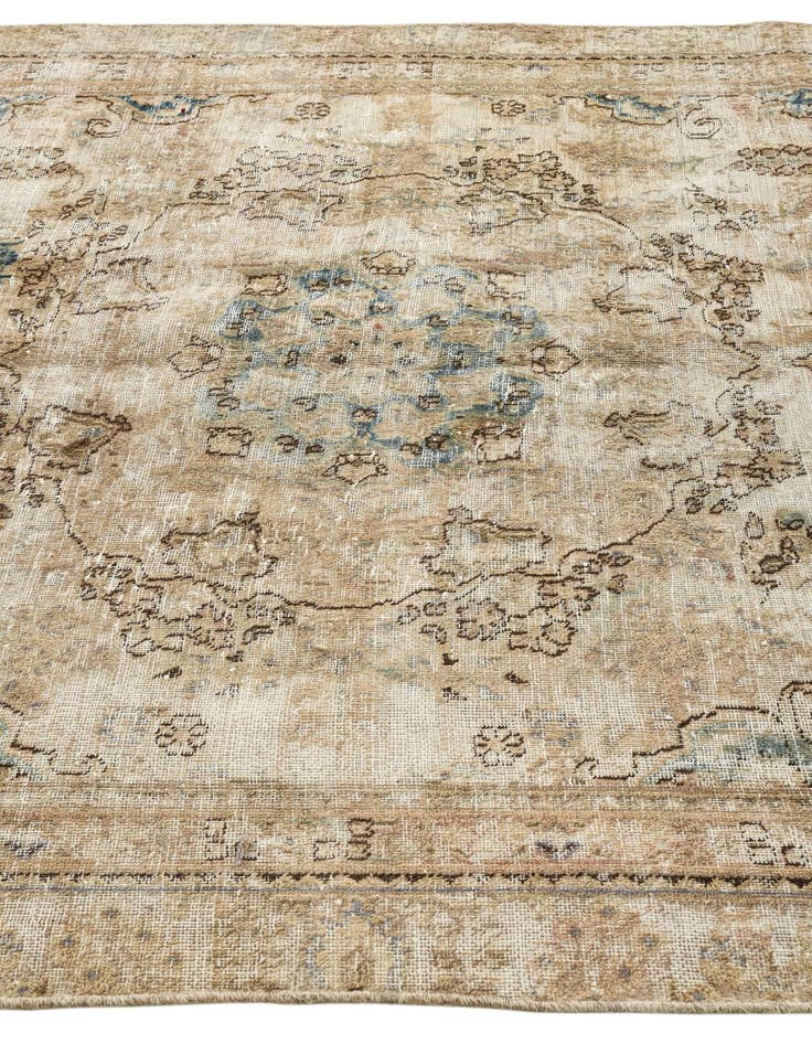Detail image of 5' 7 x 8' 9  Hand Knotted Ultra Vintage Persian Wool Rug