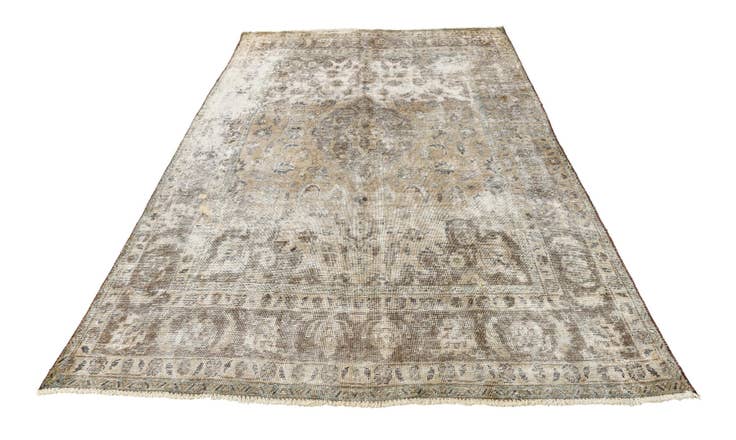 Detail image of 7' x 9' 8 Hand Knotted Ultra Vintage Persian Wool Rug
