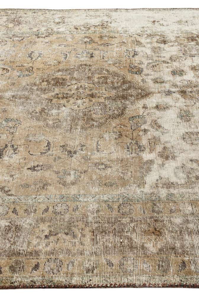 7' x 9' 8 Hand Knotted Ultra Vintage Persian Wool Rug