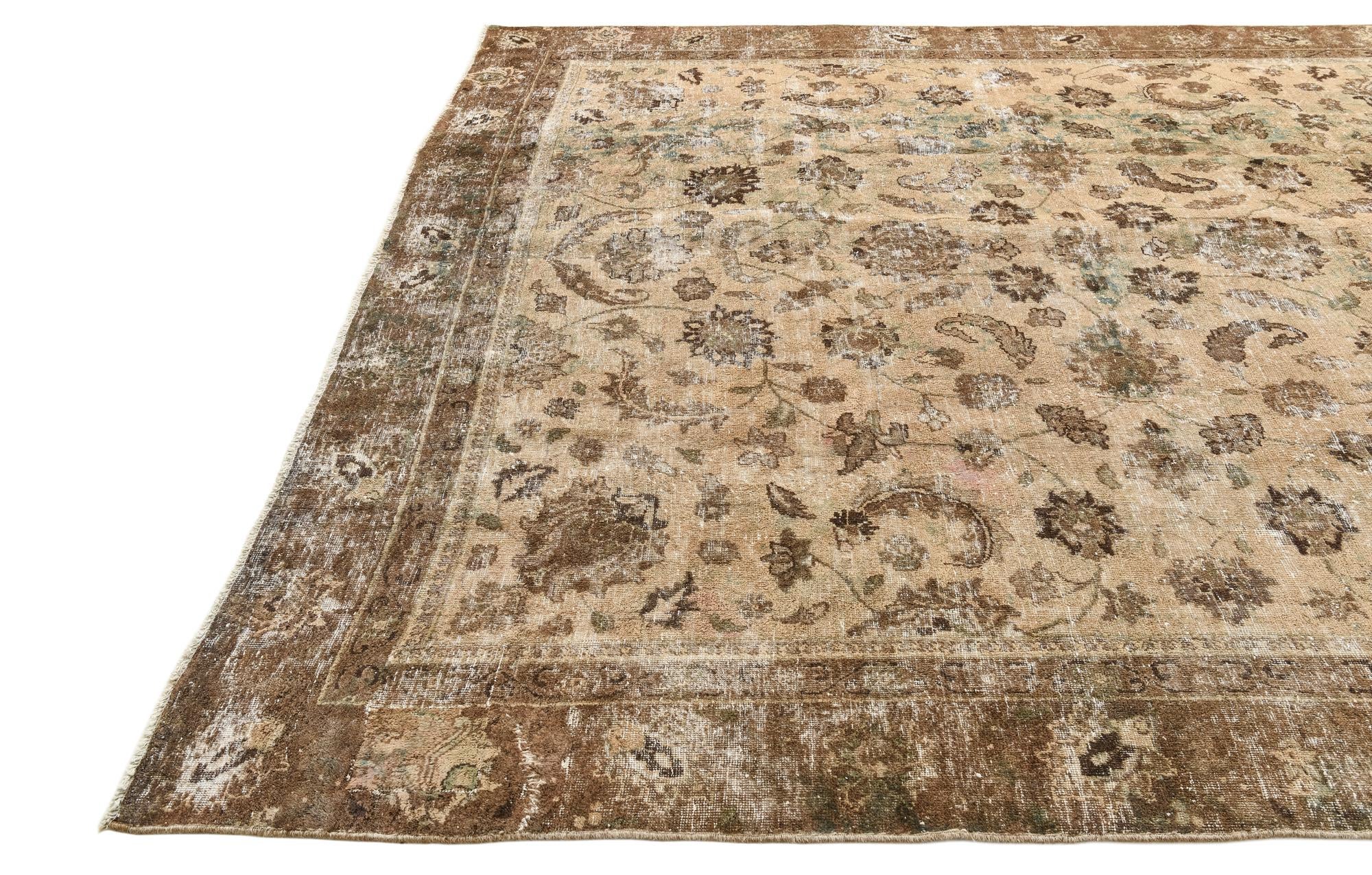 9' x 10' 2 Hand Knotted Ultra Vintage Persian Wool Rug