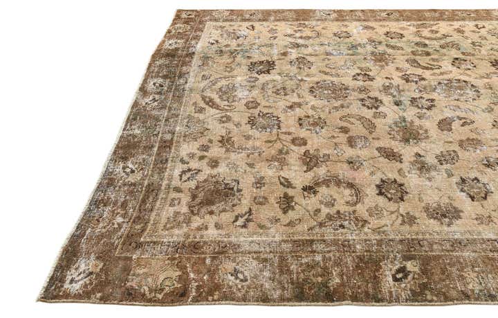 9' x 10' 2 Hand Knotted Ultra Vintage Persian Wool Rug