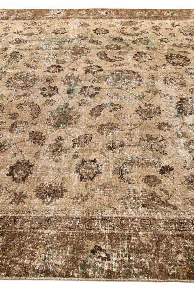 9' x 10' 2 Hand Knotted Ultra Vintage Persian Wool Rug