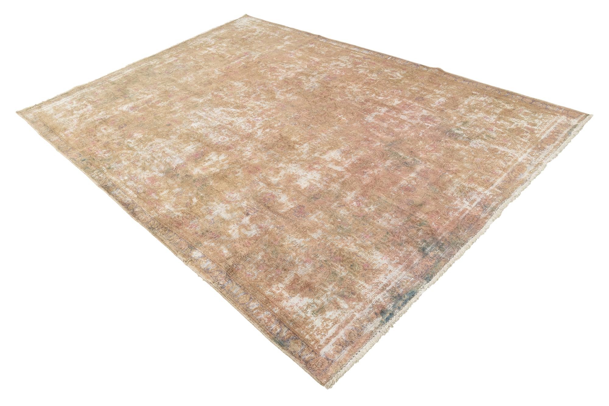 7' x 10' Hand Knotted Ultra Vintage Persian Wool Rug