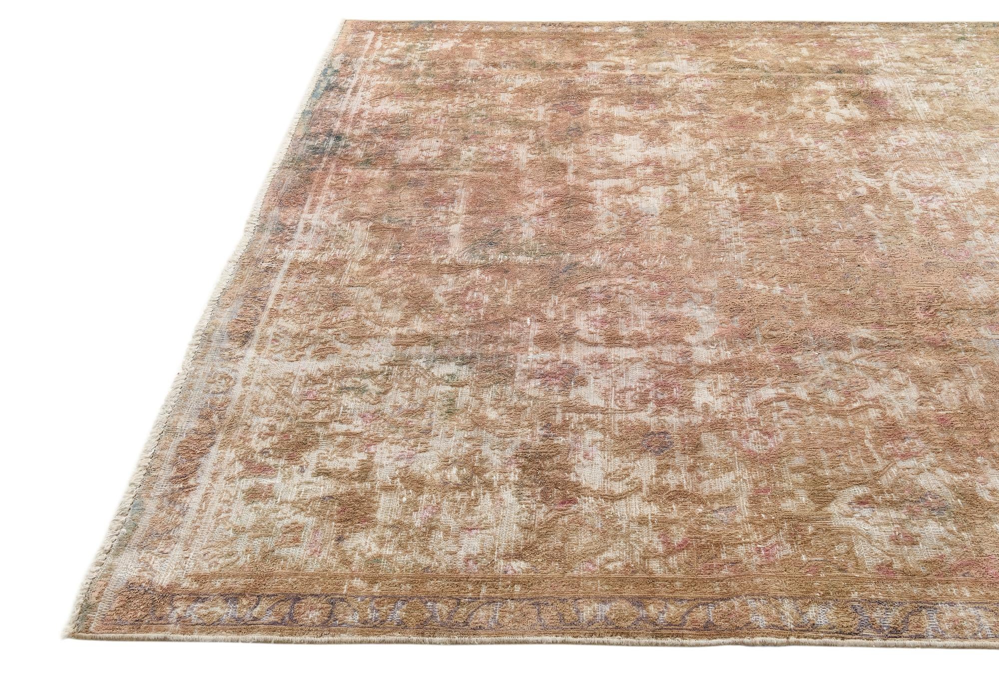7' x 10' Hand Knotted Ultra Vintage Persian Wool Rug