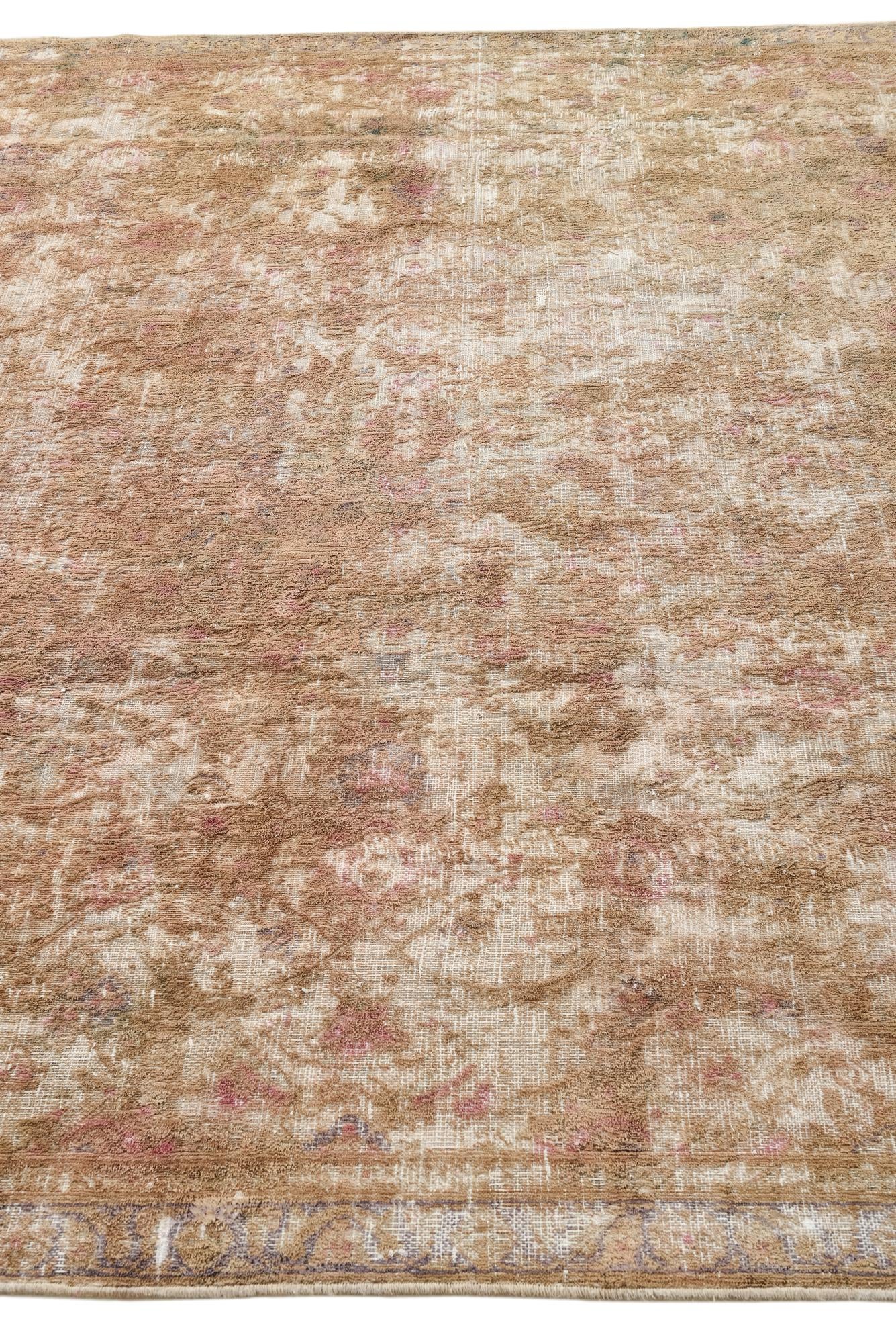 7' x 10' Hand Knotted Ultra Vintage Persian Wool Rug