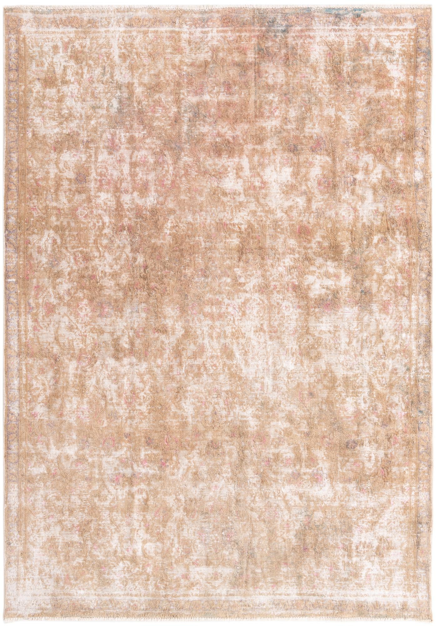 7' x 10' Hand Knotted Ultra Vintage Persian Wool Rug