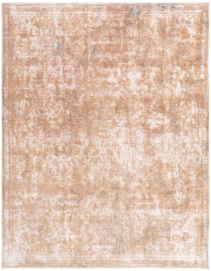 Detail image of 7' x 10' Hand Knotted Ultra Vintage Persian Wool Rug