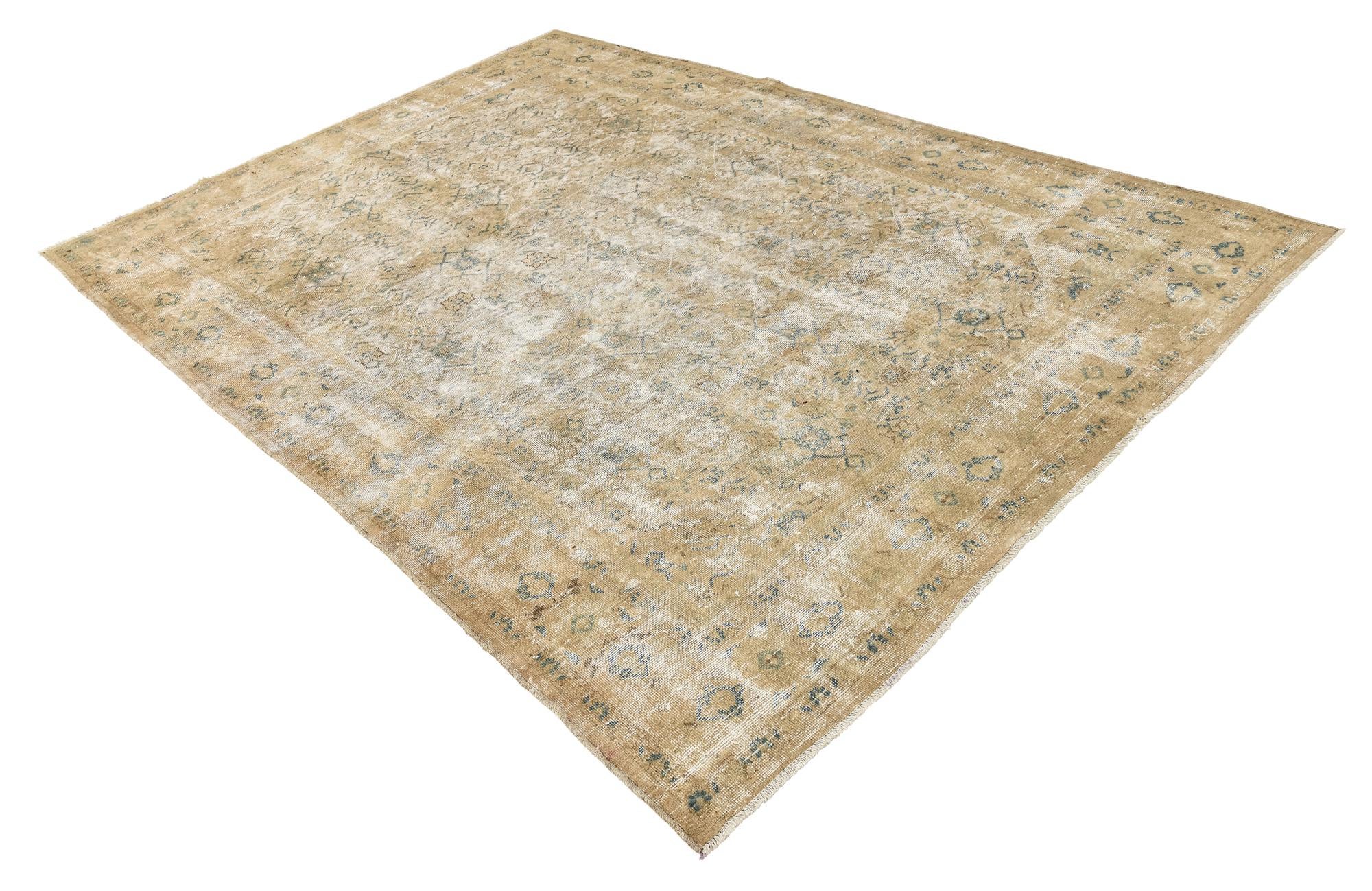 7' 3 x 10' 3 Hand Knotted Ultra Vintage Persian Wool Rug