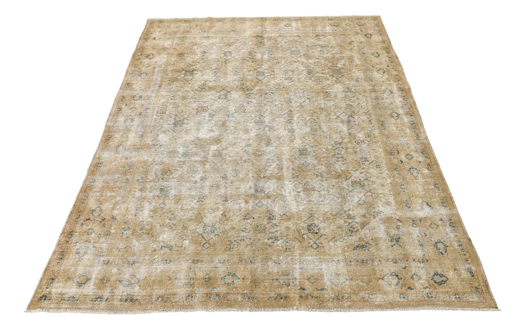 7' 3 x 10' 3 Hand Knotted Ultra Vintage Persian Wool Rug