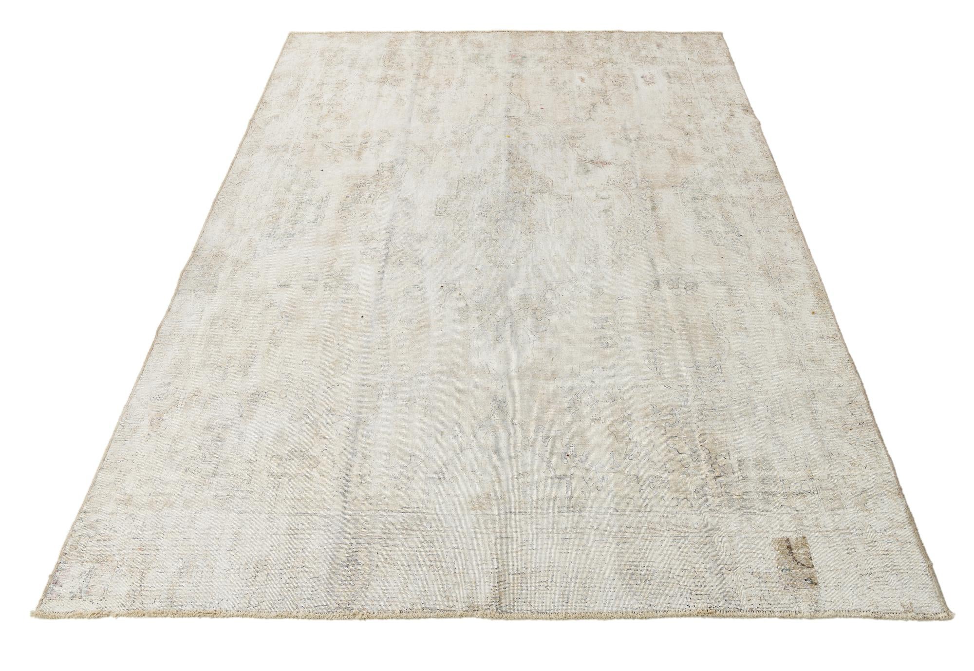 8' 10 x 11' 10 Hand Knotted Ultra Vintage Persian Wool Rug