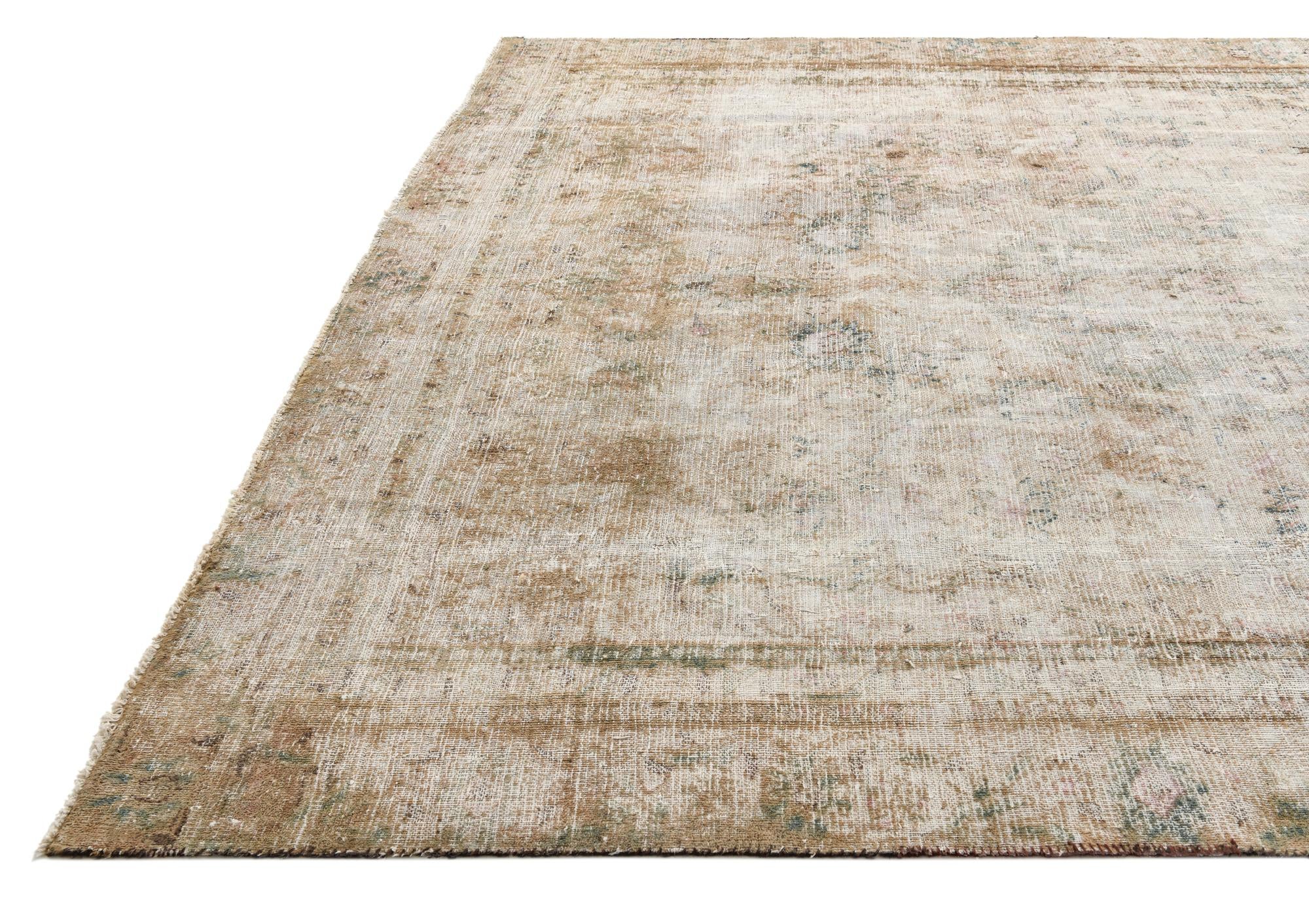8' 2 x 11' Hand Knotted Ultra Vintage Persian Wool Rug