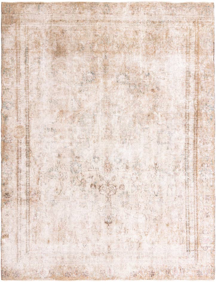 Detail image of 8' 2 x 11' Hand Knotted Ultra Vintage Persian Wool Rug