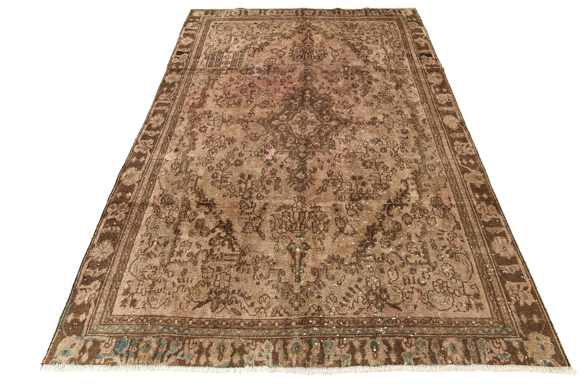 6' 6 x 9' 5 Hand Knotted Ultra Vintage Persian Wool Rug