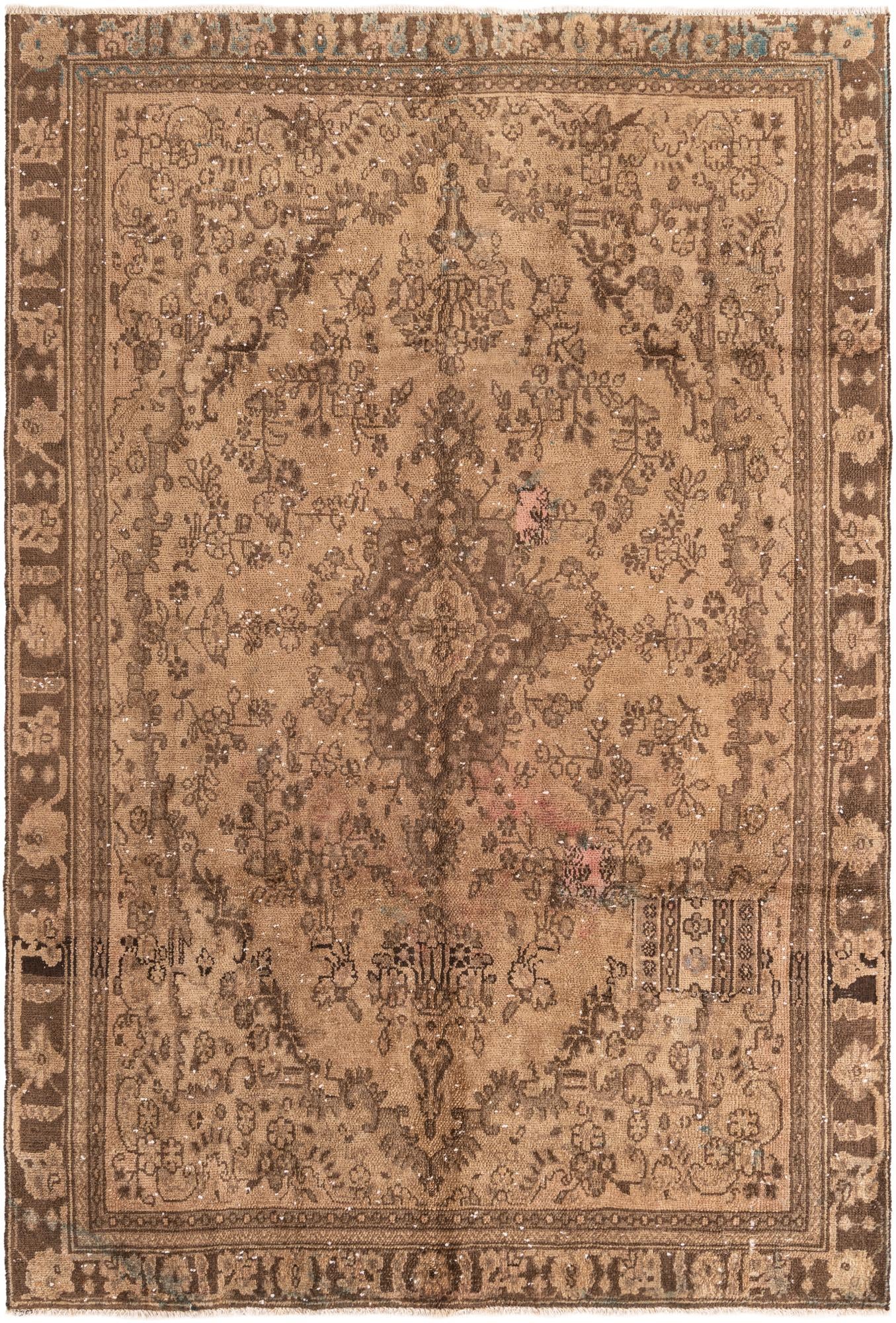 6' 6 x 9' 5 Hand Knotted Ultra Vintage Persian Wool Rug