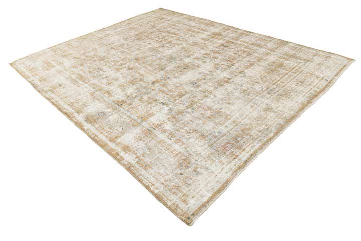 9' 8 x 12' Hand Knotted Ultra Vintage Persian Wool Rug